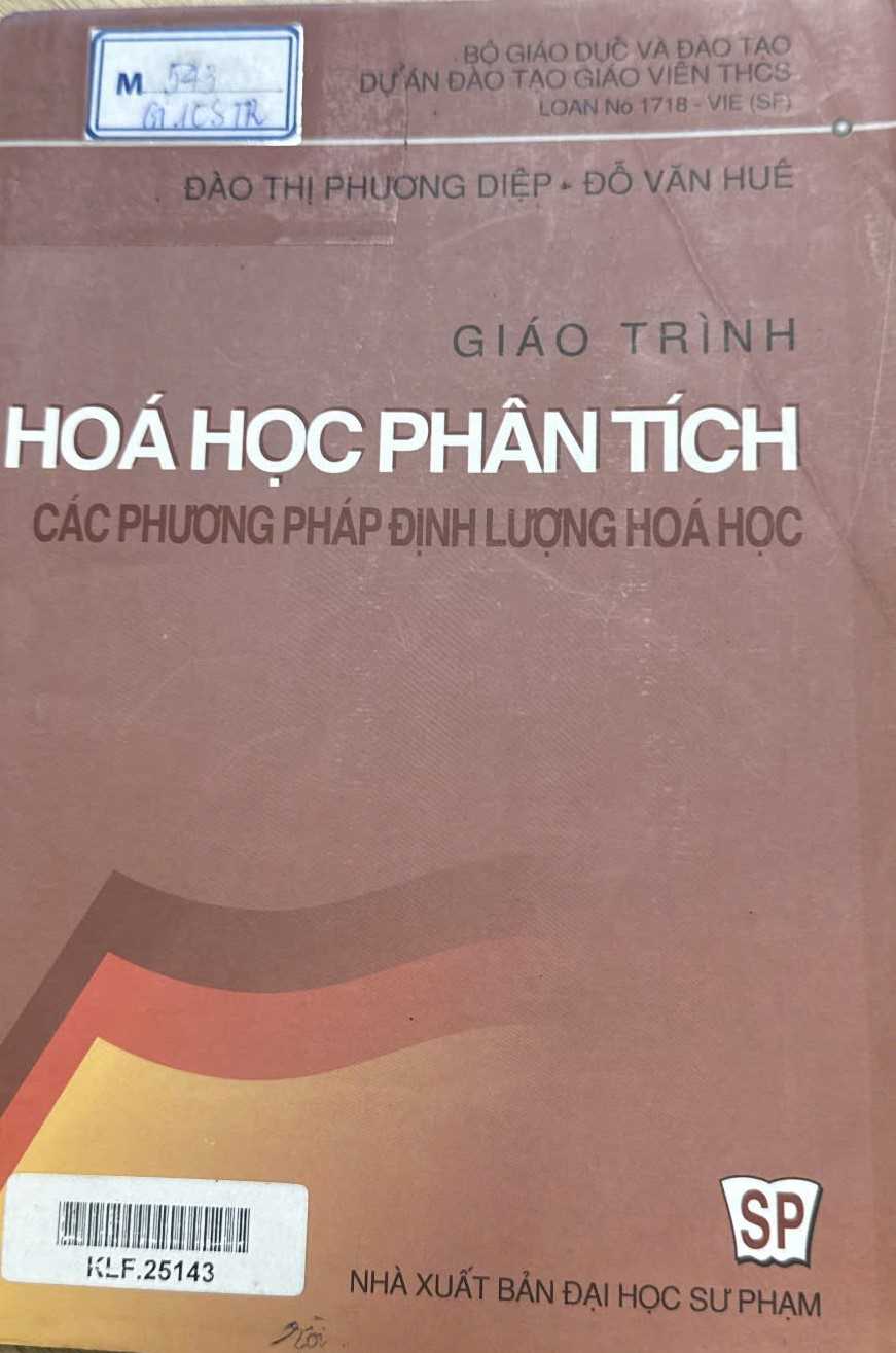 Giáo trình Hóa học phân tích: Các phương pháp định lượng hóa học